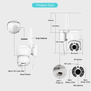 Caméra Wifi extérieure PTZ Sunivision Tuya avec détection <span class=keywords><strong>de</strong></span> mouvement et suivi automatique 3/4/5/8MP - Product Image 4