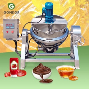 Pequeño Gas Calor Caramelo Fruta Mermelada Pan Candy Pot Gastronomía Cocinero eléctrico automático Caldera de frutas y máquina mezcladora - Product Image 1