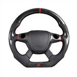 Volant de voiture en fibre de carbone à fond plat, cuir, pour <span class=keywords><strong>Ford</strong></span> Focus V348 MK3 Racing Trim EcoBoost GT Shelby - Product Image 2