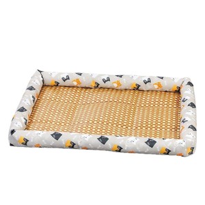 Pet Cooling <b>Mat</b> Rectangle Rattan Dog Bed Summer Cooling Pad For Dogs Hand Washable Polyester Fiber Fill - Product Image 5