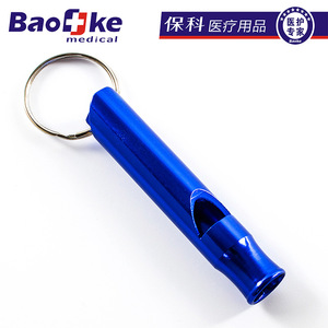 นกหวีดโลหะอลูมิเนียมอัลลอยด์สำหรับการดูแลสุขภาพ ขนาด 6.3 ซม. x 1.2 ซม. สีฟ้า อุปกรณ์ความปลอดภัยฉุกเฉินกลางแจ้งพร้อมตะขอ - Product Image 5