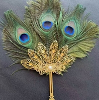 Éventail en plumes, accessoires de danse Hanfu, éventail polyvalent à tenir à la main