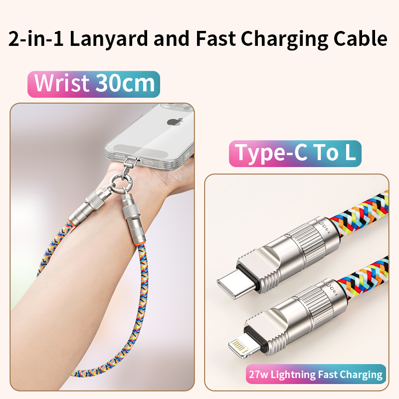 สายคล้องข้อมือ Type-C หลากสี