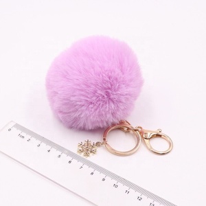 Pom Keyring <span class=keywords><strong>Fuzzy</strong></span> Hồng Lông Bóng Puffball Móc Chìa Khóa Furry Furball <span class=keywords><strong>Keychain</strong></span> Puff Bóng Móc Khóa - Product Image 3