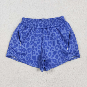 Shorts de yoga d'été pour enfants en gros, shorts de sport léopard pour bébés filles et sœurs - Product Image 6