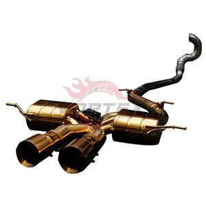 Échappement Catback Vortex Titanium Gold à valves pour VW Golf 7R MK7 2.0T avec double silencieux et embouts centraux dorés, systèmes de tuyauterie - Product Image 4