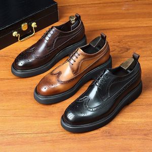 Chaussures en cuir pour hommes, authentiques, britanniques, personnalisées, formelles, à lacets, décontractées, sportives - Product Image 6