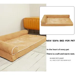 เตียงนอนสุนัข Hongtuo รุ่นใหม่ ขนาดใหญ่ กันน้ำ ทำจากโพลีเอสเตอร์ ปลอกหุ้มถอดซักได้ ฐานกันลื่น ดีไซน์เพื่อสุขภาพแบบออร์โธปิดิกส์ บรรจุฟองน้ำ 3 มิติ - Product Image 4