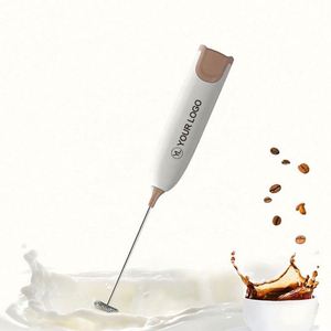 Espumador de Leche Portátil Ecológico con Logotipo Personalizado, Mini Batidora de Bebidas de Acero Inoxidable, Potente Espumador de Leche Manual - Product Image 1