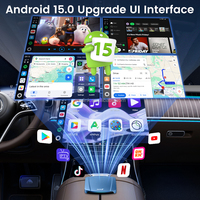 Adaptador Inalámbrico Carlinkit Tbox Ultra Tv Dongle 6350 8G 128gb 5G 2.4G Carplay para Auto, Android 15 Smart Ai Box