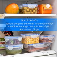Boîte alimentaire jetable en plastique pour la cuisine domestique, conteneur de stockage alimentaire 1-3L, micro-ondable, empilable