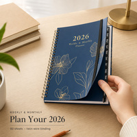 Carnet de planification A5 2026 à spirale en anglais, couverture PP, reliure par corde, agenda, planificateur de temps, cadeau, best-seller à prix abordable