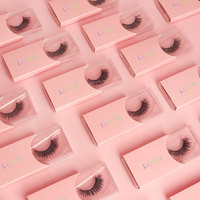 Wispy Faux 15mm 18mm Luxe Marque Privée 20mm 5D Moelleux Vegan Vison Boîte D'emballage De Cils En Vrac Cils En Gros