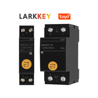 Interruptor de Circuito Inteligente WiFi Tuya con Medición de Energía, 1/2 Fase, 230V 50/60Hz, con Aplicación Tuya, Clasificaciones de Corriente 50A/63A