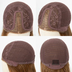 Perruque en dentelle monofilament synthétique Kanekalon en gros avec perruques en fibre Futura, perruques frontales blondes en dentelle pour femmes - Product Image 5