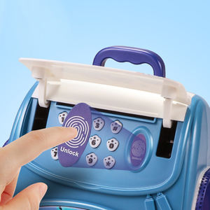 Hucha de regalo para niños con dibujos animados, máquina enrolladora segura con contraseña, hucha de cajero automático, mochila de plástico portátil para niños - Product Image 3