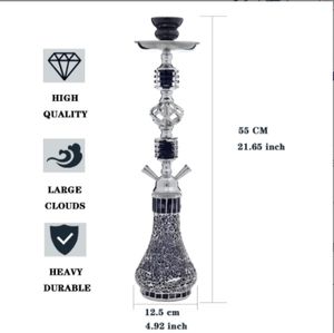 Alemania Shisha Hookah Set 2 Manguera Deluxe Con Luz LED (Azul, Negro y Rojo) - Product Image 4