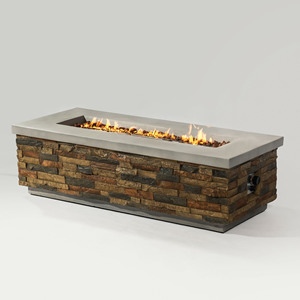 Modern Free Style Propane Gas <b>Fire</b> <b>Table</b> Outdoor <b>Fire</b> <b>Pit</b> with Corten Steel Construction 50000BTU Heating for Garden & Party Use - Product Image 6