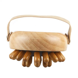 Spazzola da massaggio portatile in legno naturale, esfoliante per il corpo Shiatsu, spazzola per massaggio a secco - Product Image 5