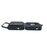 Nouvellement conçu double poêle portable mini grill pliable cuisine extérieure petit barbecue camping four balcon barbecue ouvert