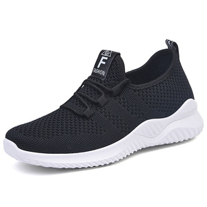 Chaussures décontractées classiques pour femmes, à enfiler, avec empeigne en maille légère, semelle intermédiaire en EVA, doublure en coton, talon plat, toutes saisons, style athlétique - Product Image 5