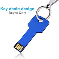 Venta al por Mayor de Memorias USB con Forma de Llave Metálica de 8Gb 16Gb 32Gb para Sublimación, Pendrive, Disco de Memoria USB 2.0