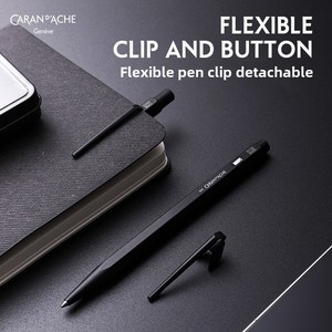 CARAN D'ACHE pour Black Warrior Édition Limitée 849 – Stylo à bille à encre huileuse et porte-mine – Coffret cadeau étudiant – Métal de haute qualité - Product Image 2