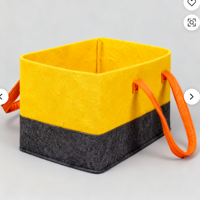 Panier de rangement artisanal en feutre de laine pour la maison, organisateur de jouets et de couvertures, boîte de rangement pour chambre d'enfant, bac de rangement décoratif