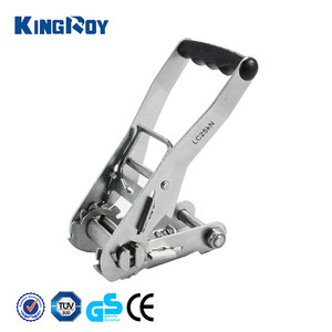 Sangle d'arrimage à cliquet en acier galvanisé KingRoy 50 mm 5T, boucle de sangle d'arrimage à cliquet, résistance à la rupture de 5000 kg, poignée de sac en alliage de zinc, sécurité des marchandises - Product Image 1