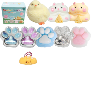 Juguetes Sensoriales Antiestrés Personalizados de TPR Suave con Forma de Pata de Gato/Garra de Oso, Mochi Squishy Personalizado - Product Image 1
