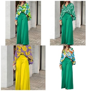 <span class=keywords><strong>Pantaloni</strong></span> primaverili da <span class=keywords><strong>donna</strong></span> completi Casual a due pezzi camicia a maniche lunghe a vita alta <span class=keywords><strong>pantaloni</strong></span> <span class=keywords><strong>pantaloni</strong></span> alla moda - Product Image 3