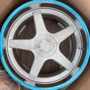 Jantes forgées 5x112 5x127 <span class=keywords><strong>2</strong></span> pièces 18 19 20 21 22 24 26 pouces en aluminium brossé avec lèvre chromée profonde pour Chevy Impala - Product Image 4