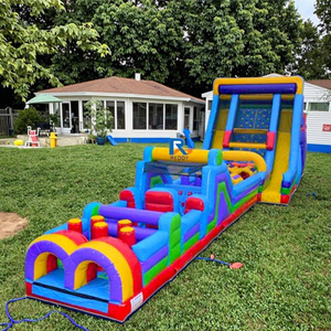 Large Outdoor Inflatable Obstacle Course for