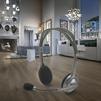 Casque Stéréo Mono 3,5 mm avec Microphone, Annulation Active du Bruit (ANC), Son Hi-Fi, Conception Supra-Auriculaire, Métal, AAC, Idéal pour le Gaming