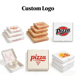 Emballage de pizza et de <span class=keywords><strong>sushi</strong></span> en papier kraft réutilisable, écologique, portable, avec impression de logo personnalisée en gros, matériaux recyclés, auto-montage - Product Image 4