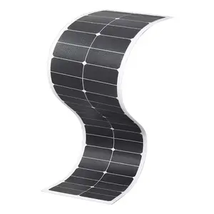 Schmales Solarpanel in kundenspezifischer Größe 75 W 12 V 100 W 18 V schmales langförmiges dünnschicht-ETFE-semiflexibles Solarpanel