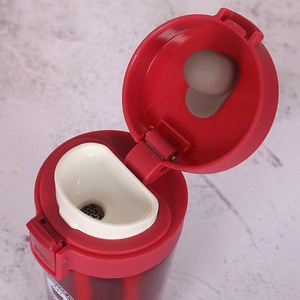 Xk-093 Tasse isotherme en acier inoxydable 500 ml, rouge, portable, pour la maison, le bureau, la voiture, l'extérieur - Product Image 1