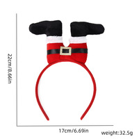 Diadema de Sombrero de Elfo para Decoración Navideña, Aro para la Cabeza con Pierna de Papá Noel, Accesorios para la Cabeza para Fiestas, para Niños y Adultos, Suministros para Fiestas Navideñas