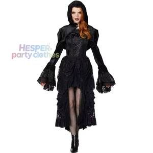 HP M-XL Medieval Gothic Witch Dress Cos Zombie Death Cape Halloween Costume - Product Image 1