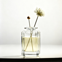 Diffuseur de parfum en verre carré de luxe de 100 ml avec design sérigraphié et parfum