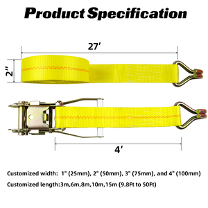 1 inch đến 4 inch <span class=keywords><strong>Ratchet</strong></span> Tie xuống dây đai với móc khác nhau tải an toàn với sự tự tin UV kháng & Heavy Duty xây dựng - Product Image 3