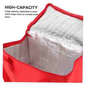 Sac isotherme personnalisé réutilisable pour boissons de plage, vin, sac de shopping rouge, sac de transport portable, sac isotherme pour le camping, sac à déjeuner - Product Image 3