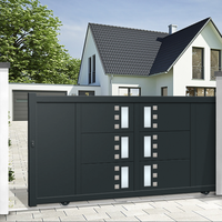 Puerta de Entrada Plegable de Aluminio Ecológica Moderna de Alta Calidad, Control Remoto Eléctrico, Diseño Automático Bifold, Modelado 3D