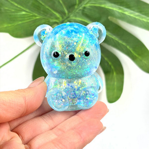 Ours en peluche TPE scintillant Aurora Gold, jouet sensoriel anti-stress à remontée lente pour filles, enfants et adultes - Product Image 3