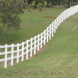 Giá rẻ PVC Nhựa Vinyl sự riêng tư 2/3/4 đường ray Trắng corral ngựa paddock ngựa bài hàng rào Bảng điều chỉnh - Product Image 1