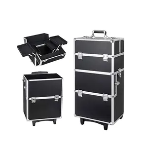 Valise Maquillage Trolley Professionnel Valise esthetique Valise Onglerie  Valise Manucure Trolley Cosmétique Malette Maquillage Beauty Case Valise
