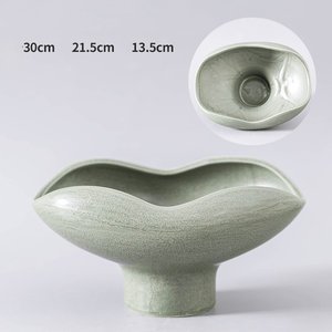 Maceta de cerámica esmaltada con orificio de drenaje para bolas de musgo, estilo chino, ecológica, para el hogar, para escritorio, para plantas hidropónicas - Product Image 6