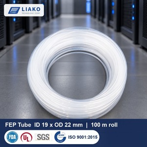ท่อ FEP ขนาด 19x22 มม. แบบใส ม้วน 100 ม. ทนอุณหภูมิ -70 ถึง 200 องศาเซลเซียส มาตรฐาน FDA สำหรับการแปรรูปอาหารและสายการแพทย์ - Product Image 1