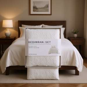 Juego de Cubrecamas Bedswran King Cal King, Color Blanco Hueso, Acolchado, de Algodón Chenille, Colección Elegante - Product Image 2