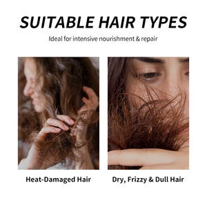 Après-shampoing au caviar, kératine végétale, lissant, anti-dessèchement, anti-casse, réduit les pointes fourchues, après-shampoing professionnel - Product Image 5